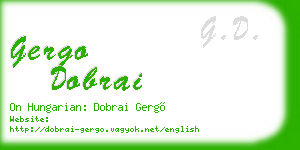 gergo dobrai business card